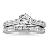 Ženski AGS certificirani Carat Diamond Bridal set u 14k bijelo zlato
