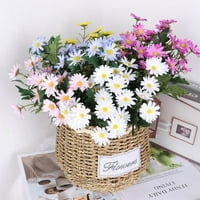 Fau umjetno cvijeće Silk Daisy Garden Vjenčani zabava Domaći dekor DIY Bouquet