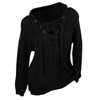 Vješalice za savjete Womens Turtleneck dugačak dugi kuglični rukav džemper asimetrični pulover za zimske