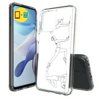 Talozna tanka kućišta telefona Kompatibilan za Motorola Moto G 5G, joga za crtanje, W kamperirani zaštitnik zaslona stakla, lagana, fleksibilna, štampa u SAD-u