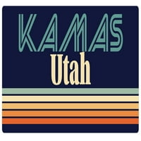 Kamas Utah vinil naljepnica za naljepnicu Retro dizajn
