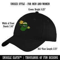Žaba unutar srca niskog profila pamuk podesiva bejzbol kapu kapu za muške žene izvezeni dizajn - tamnozeleno
