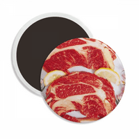 Steak sirovo meso hrana Teksture Kroz Cracos Frižider Magnet održava ukras