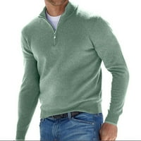 Muški turtleneck pleteni džemper patentni patentni patentni patki mali toplinski vrhovi vuneni topljic toplotni pulover Jumper