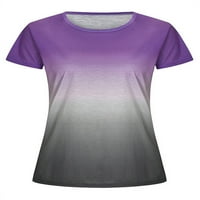 JosNVT ženske gradijentne majice kratkih rukava Bluze vrhovi