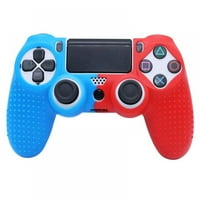 Prodaja čišćenja GamePad ručka Zaštitna pokrov Trobojna meka gumena ljuska na poklopca silikonska futrola za PS kontroler, bijelo i plavo i crveno