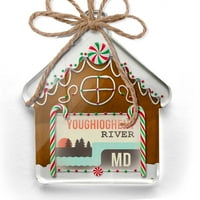 Ornament tiskan jednostrana američka rijeke Youghthiogheny River - Maryland Christmas Neonblond