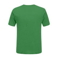 Bazyrey ženske kratkih rukava kratkih rukava izrez na vratu Ženski modni grafički otisci Ljetne tunike T-majice Zeleni XL