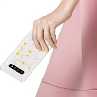 Galaxy S CASE CONTER futrola, mekani jasni fleksibilni gumeni prešani suhi pravi cvjetovi Case Girls Glitter cvjetni poklopac za Samsung Galaxy S -Yellow