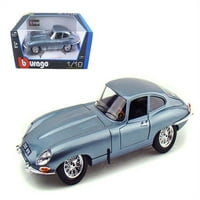 Diecast Jaguar E tip Coupe Blue Metallic Diecast Model Automobili Bburago