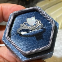 Modni prsten u obliku srca Novi nakit srca Šaljiv dramski dramski nakit ljubavni prstenovi srebro