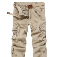 Ausyst teretne pantalone za muškarce plus veličina na otvorenom labavi više džepne opterećene pantalone