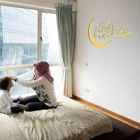 Glad islamski muslimansko crkon naljepnica 3D ogledalo ramadan eid zid umjetnosti ugraditi zidne naljepnice ramadanske zidne naljepnice Chic ogledalo ukrasne naljepnice za kućnu dnevnu sobu za spavaća soba vrijedna