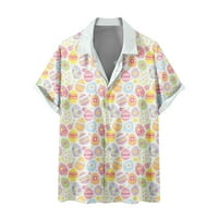 Zeko ispis Uskršom majicom za majicu Muške havajske majice, majica za muške modne majice Labavi modni