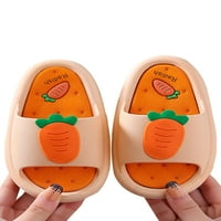 Sanviglor Kids ravne sandale klizanje na nogama memorijske stane plaža lagana udobnost klizalo klizanje otvorene noge casual cipele narančasta 5c- 6c
