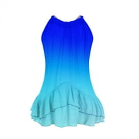 Ženski vrhovi Ležerne prilike bez rukava modni print Tops T-majice Tee Tenk Plavi XL