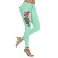 Modni ženski džep za izveštaj za samohrabrujući elastični pojas Ležerne i Jeans Green XL
