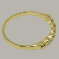 Britanci izrađeni tradicionalni čvrsti čvrsti zlatni prsten od 10k sa kultiviranim bisernim i citrinom