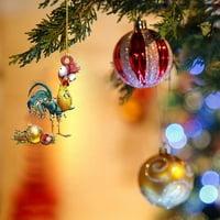 Heiheiup nevjerojatna božićna piletina akril ravni privjesak Božićni dan ukras privjesak Božićni kućni automobil ruksak privjesak Privjesak poklon luster Božićni ukrasi