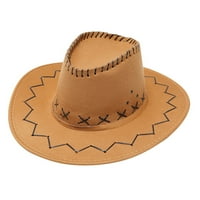 Putno puno šava za odrasle Ležerne prilike zapadnih modnih kaubojskog šešira širokim prijemnim putničkim kapom za sunčanje a