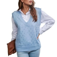 Ženski pleteni kratki kratki vrhunski pleteni pulover zimski džemper prsluk nocturne s kapuljačom Klit kardigan džepovi pleteni kaput kablovski kardigan plus veličine plus veličine