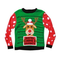 Followme ružnih božićnih džempera za dječake 68702-10195-crveno-