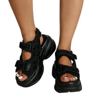 Ljetne sandale Modni potplat velike veličine debele sandale za ženu Crnu veličinu 9