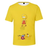 Ljetna majica Simpsons Multi lik odraslih i djeca Mengen vrhovi, majica pokloni za muškarce i djecu, outfit roditelj-dijete 3D kratki rukav