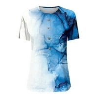 Bluze za žene Ljetne casual modne pamučne platnene bluze za žene kratke majice s kratkim rukavima XL