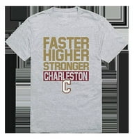 Republička odjeća 530-115-hgy- College of Charleston Workout Majica - Heather Grey, Medium