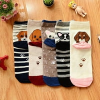 Slatke čarape za gležnjeve za žene, novost crtane psečke mačke za životinje meke pamučne čarape za posade,