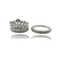 Do 65% OFF AMLBB prstenovi za žene Djevojke Dame Modni temperamentni prsten Sweet Rhinestone Crown Oblik