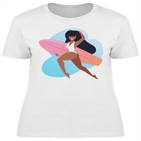 Djevojka sa kupaćem košulje i ploče za surfanje žena -image by shutterstock, ženska 3x-velika