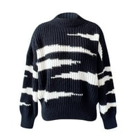 Ženski džemperi Ženski džemper za tisak krava Top dugih rukava prevelizirani pulover Duks za žene Žene