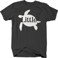 Morska kornjača Little Family Toddler Ljubav Voda Thirt za muškarce Mala tamno siva