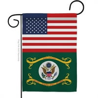 Americana Home & Garden G142747-Bo 18. In. US Petit Army Garden zastava s oružanim snagama dvostrane