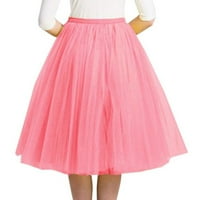 Maxi suknje za žene plus veličine Visokokvalitetna naborana gaza duljina koljena TUTU Ples Floral Maxi suknje za žene