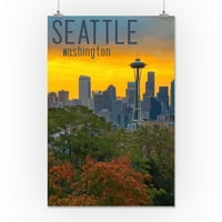 Seattle, Washington, izlazak sunca nad gradom