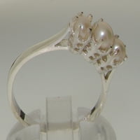 9K bijeli zlatni kulturni prsten ženski obiteljski rub - veličina 6.5