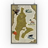 Ostrvo Vashen, Washington, Mapa