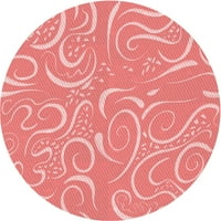 Ahgly Company u zatvorenom okruglom uzorkovnom svjetlu CORAL ružičasti ružičasti prostirke, 6 'okruglica