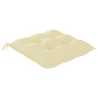 Krema za jastuke za stolice Bijela 19.7x19.7 X2.8 Tkanina