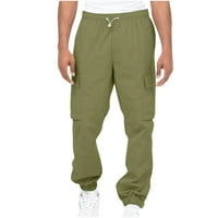 Leesechin hlače za muškarce čišćenje čvrstog višestruki džep na otvorenom fitnes pantne pantalone