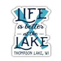 Thompson Lake Wisconsin Suvenir Vinil naljepnica naljepnica za naljepnicu sa 4 paketa