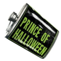 Flask Prince of Halloween Halloween Creepy Green Spider Web