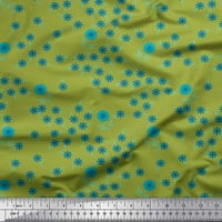 Soimoi pamučna patch tkanina odlazi i plava cvjetna cvjetna tkanina za print sa širokim dvorištem