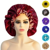 Lizyue Women dvostruko kose rubne rubne boje velike boje velike glatke površine zaštita od kose svilenkaste satenske elastične vodene banje glave omotaj za oblikovanje kose