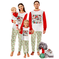 Usklađivanje božićne pidžame Set za spavanje za spavanje Božić Buffalo Plaid Stripe Print Veličine djece-kućnih