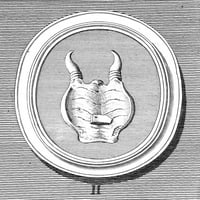 Hermes Mercury. Nmercury je mantl. Graviranje bakra, francuski, 18. vek. Poster Print by