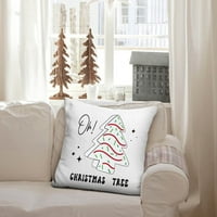 SKPABO jastuci poklopci veseli božićni ukrasni kauč Stubovi FLA LINEN kvadratni jastuci jastuci navlače